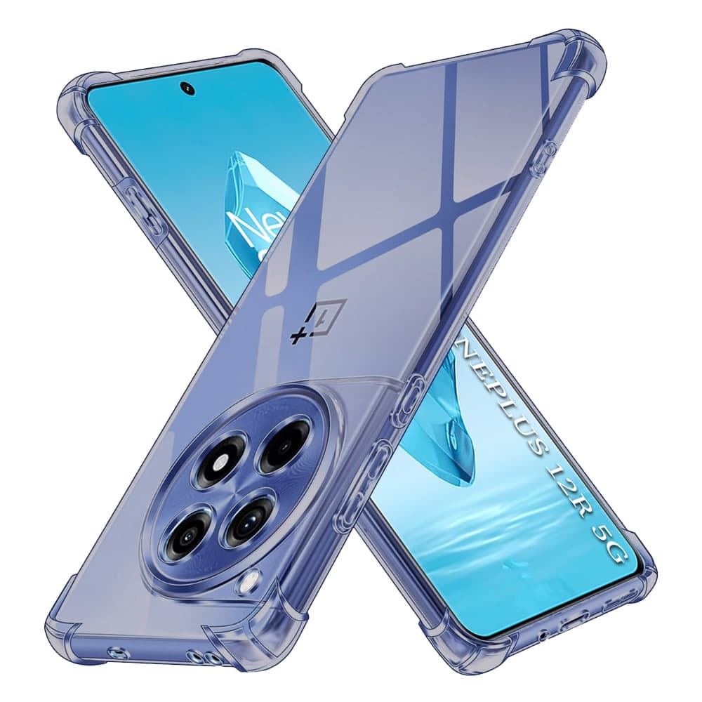 Techsuit Shockproof Clear Silicone - θήκη για Oneplus 12R - Μαύρο