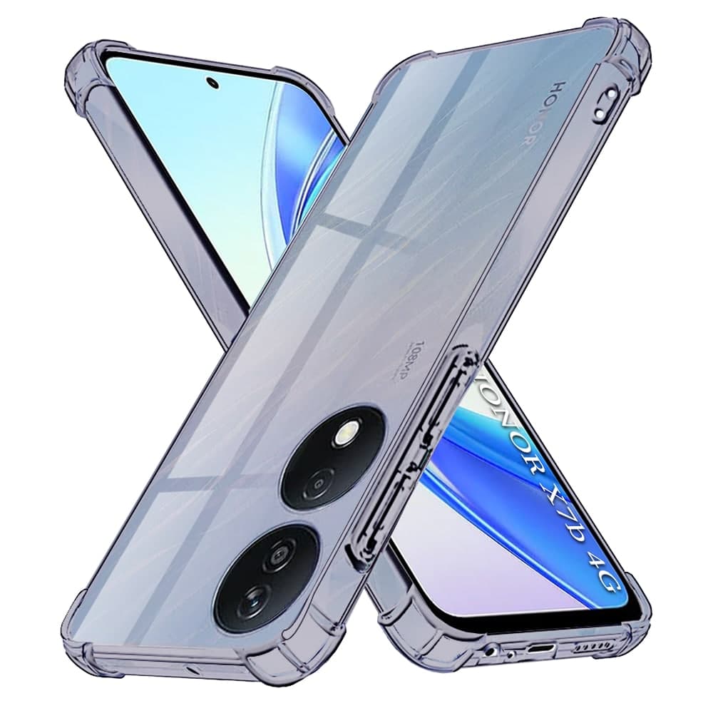 Techsuit Shockproof Clear Silicone - θήκη για Honor X7b - Μαύρο