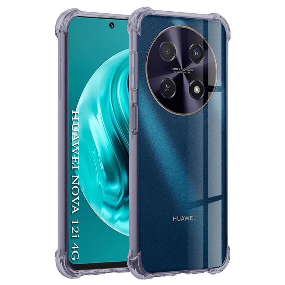 Techsuit Shockproof Clear Silicone - θήκη για Huawei nova 12i - Μαύρο