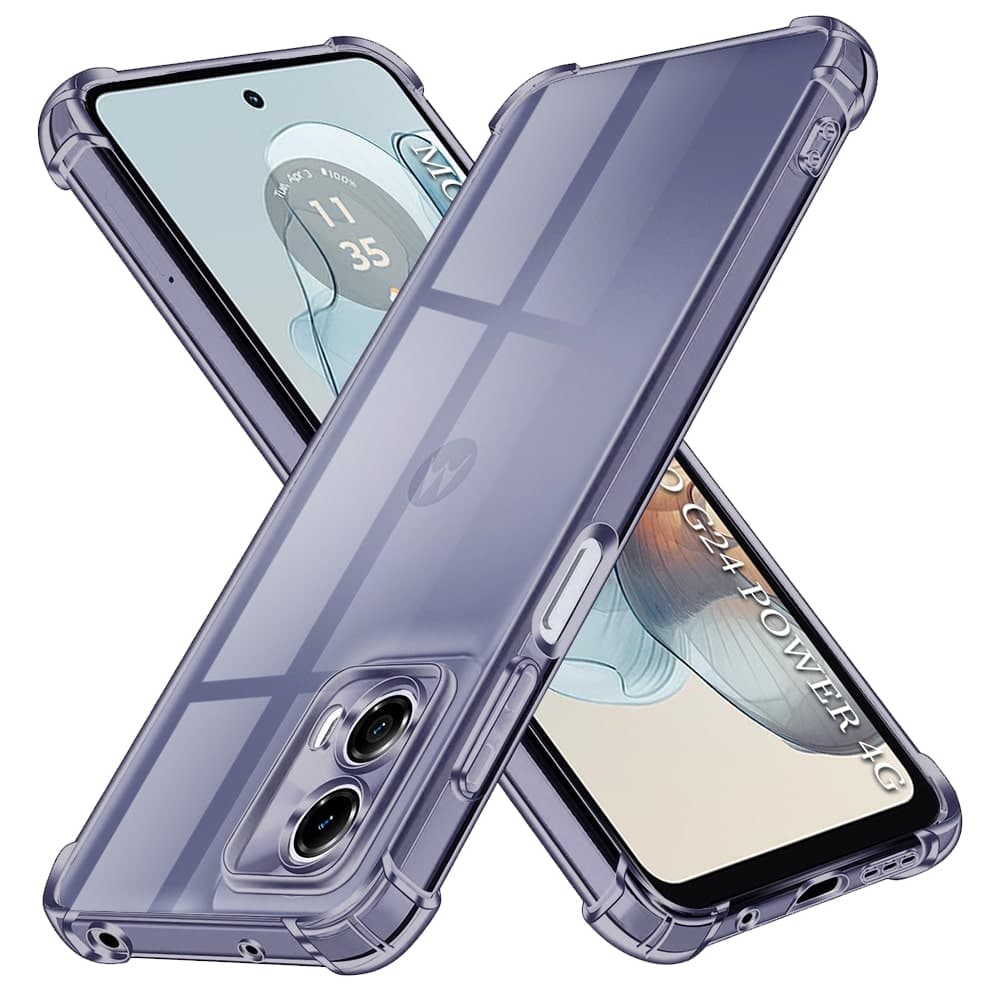 Techsuit Shockproof Clear Silicone - θήκη για Motorola Moto G24 Power - Μαύρο