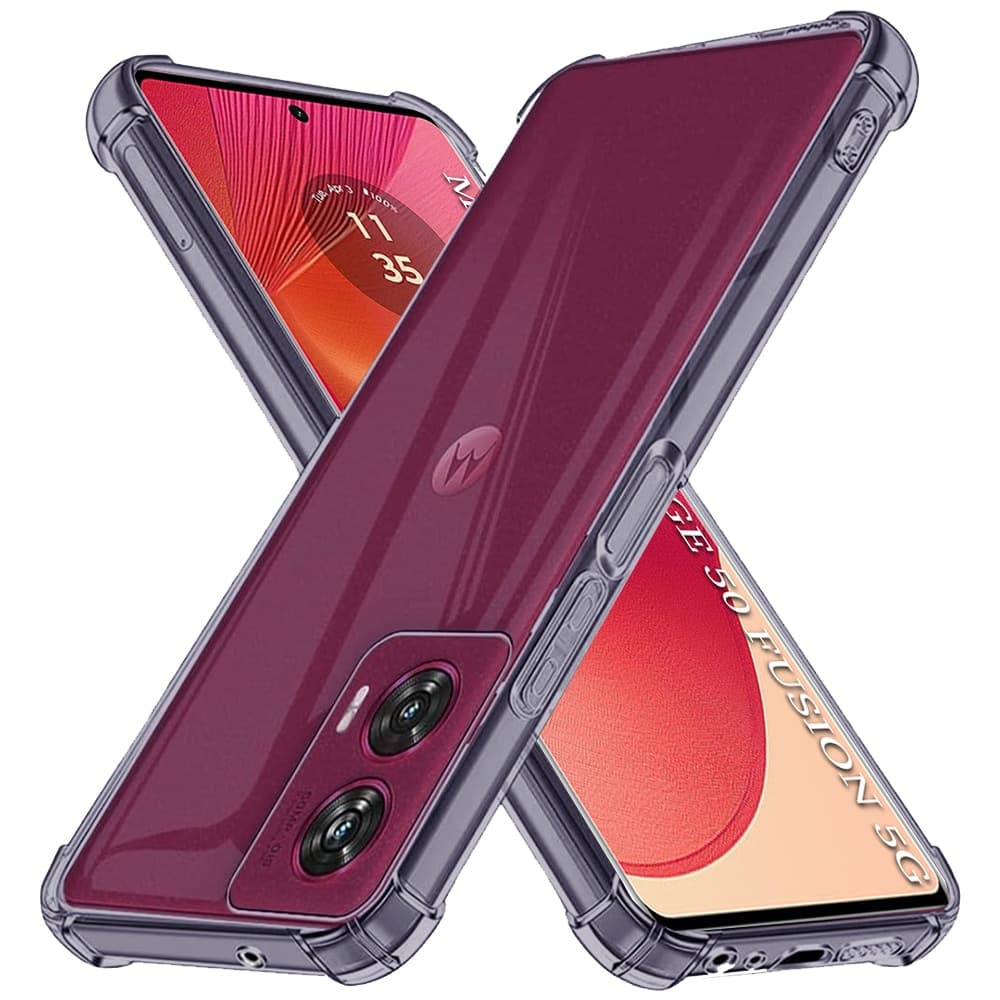 Techsuit Shockproof Clear Silicone - θήκη για Motorola Edge 50 Fusion - Μαύρο