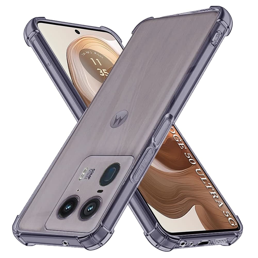 Techsuit Shockproof Clear Silicone - θήκη για Motorola Edge 50 Ultra - Μαύρο