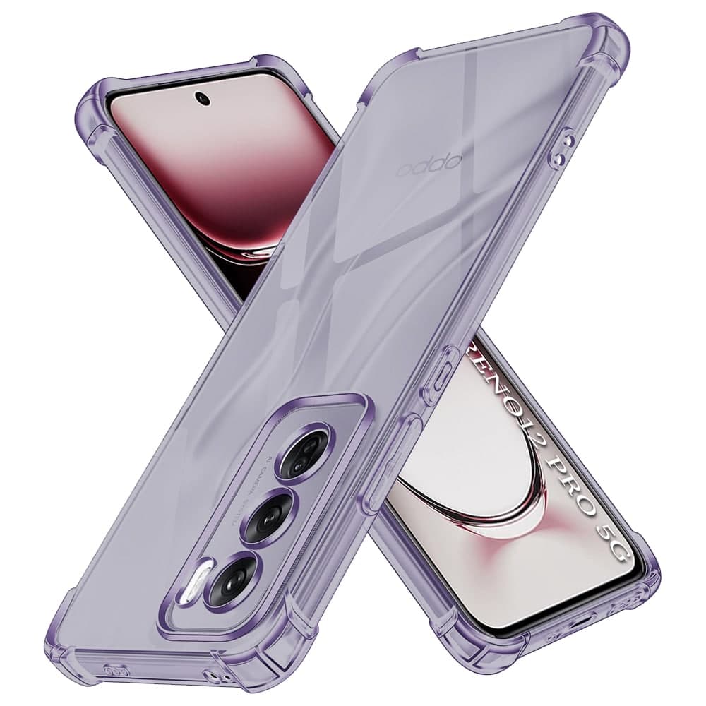 Techsuit Shockproof Clear Silicone - θήκη για Oppo Reno12 Pro - Μαύρο