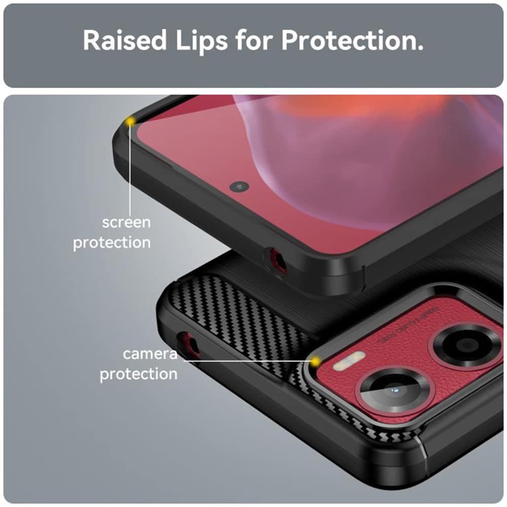Techsuit Carbon Silicone - θήκη για Motorola Moto G05 - Μαύρο 3