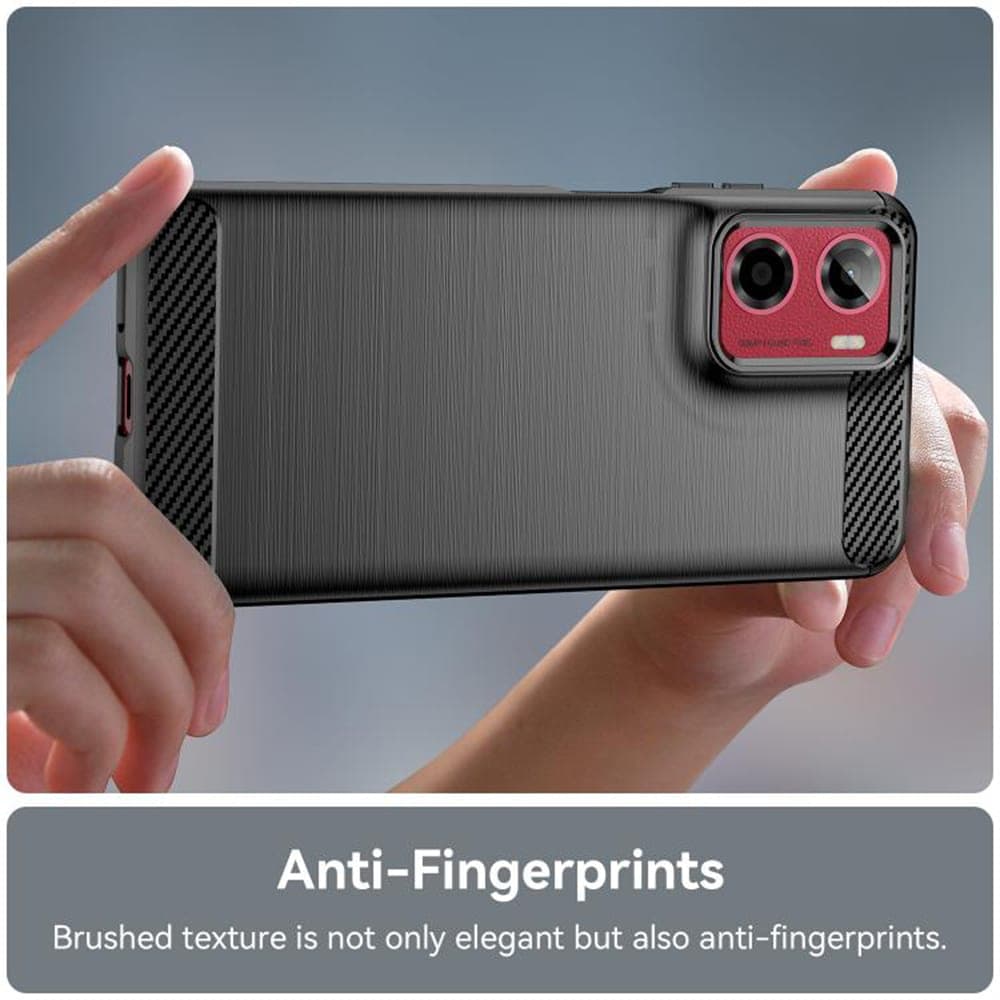 Techsuit Carbon Silicone - θήκη για Motorola Moto G05 - Μαύρο 4