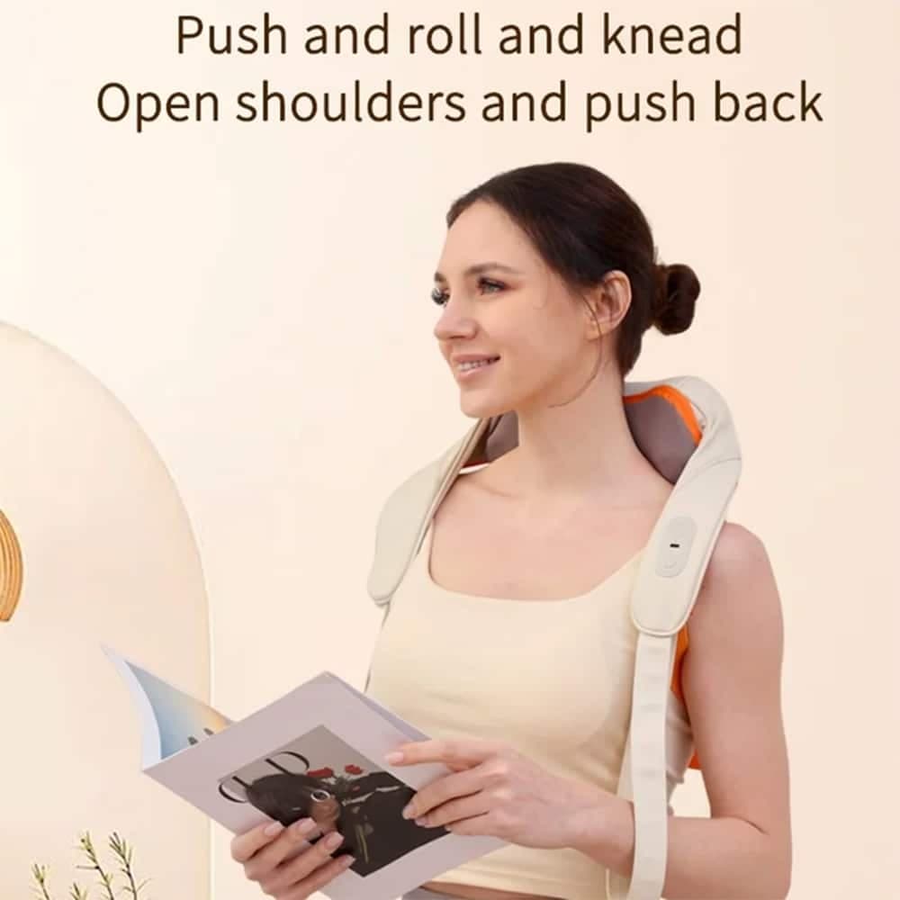 Yesido - Neck Massager (mg16) - 3 Massage Modes, Integrated Heat Therapy, Shiatsu Kneading Technology, 2000mah - Beige 11