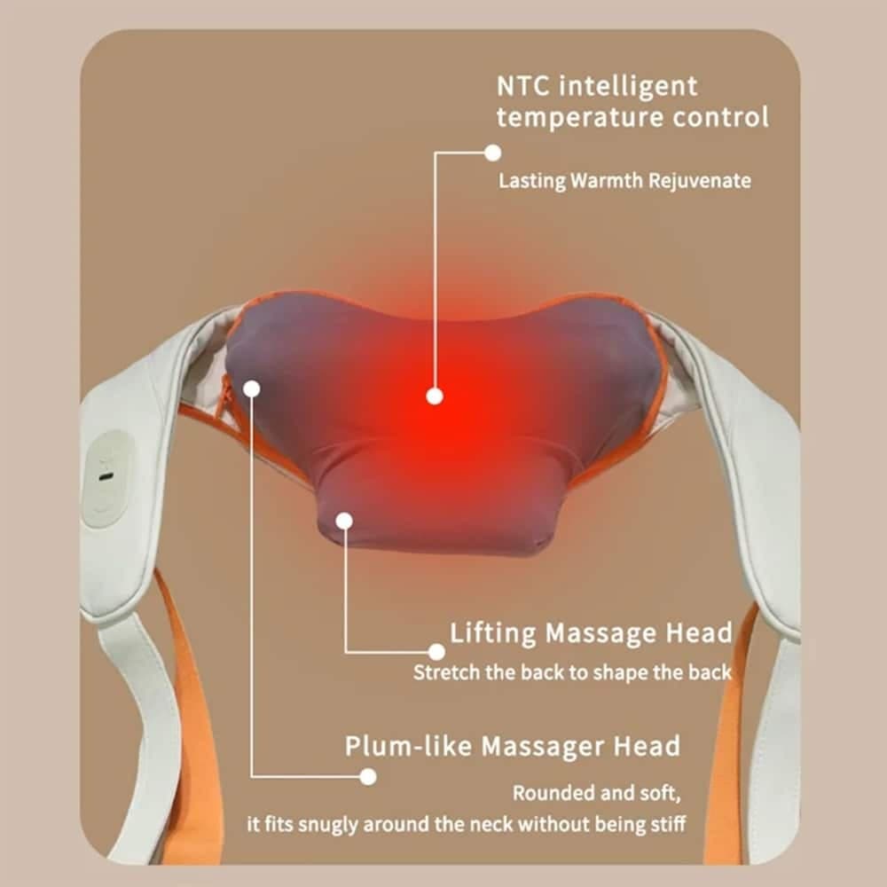 Yesido - Neck Massager (mg16) - 3 Massage Modes, Integrated Heat Therapy, Shiatsu Kneading Technology, 2000mah - Beige 6