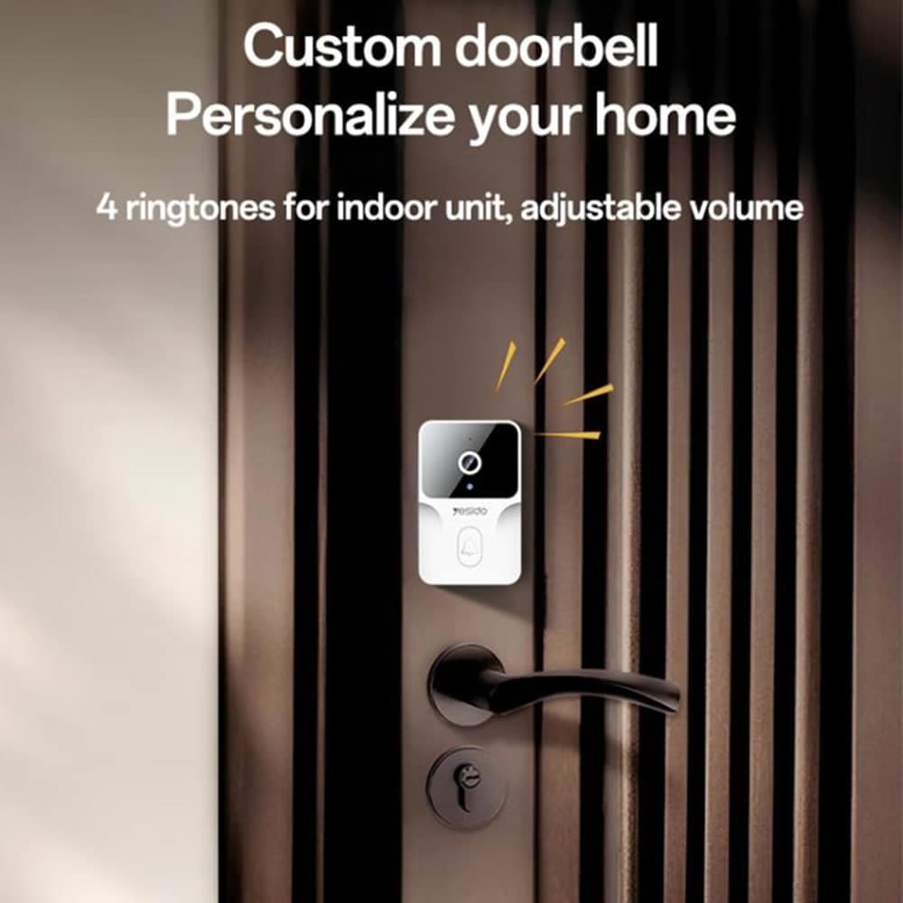 Yesido - Wireless Video Intercom Doorbell (km27) - 2.4g, 2k Hd 1080*720px, 1000mah, 4.3" Tft Screen - White 11