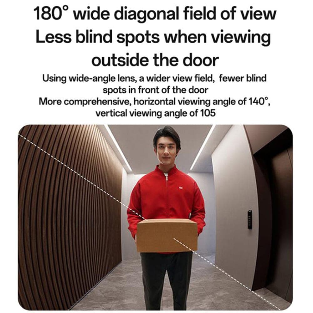 Yesido - Wireless Video Intercom Doorbell (km27) - 2.4g, 2k Hd 1080*720px, 1000mah, 4.3" Tft Screen - White 3