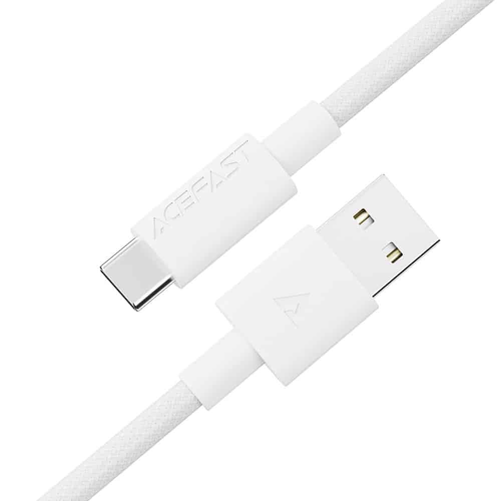 Acefast - Data Καλώδιο (c18-04) - Usb To Type-C, Fast Charging, 3a, Bend-Resistant, Nylon Braid, 1.2m - White 3