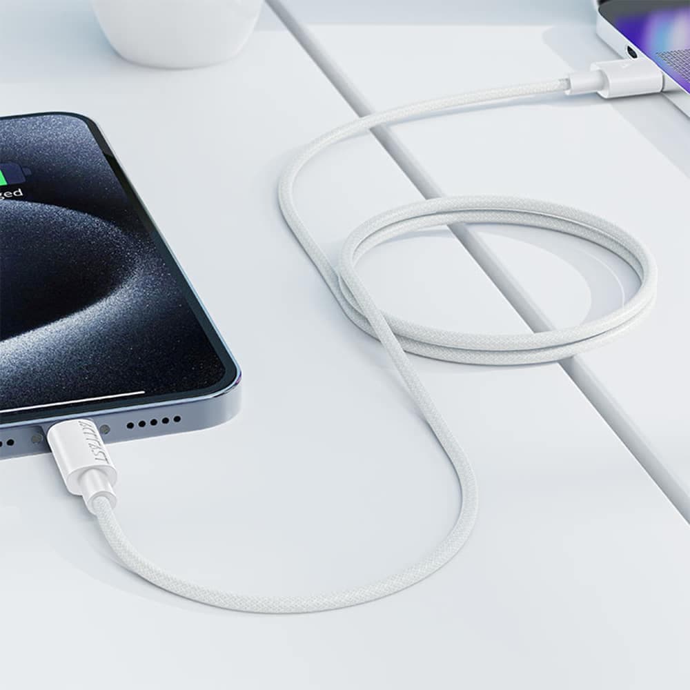 Acefast - Data Καλώδιο (c18-04) - Usb To Type-C, Fast Charging, 3a, Bend-Resistant, Nylon Braid, 1.2m - White 5