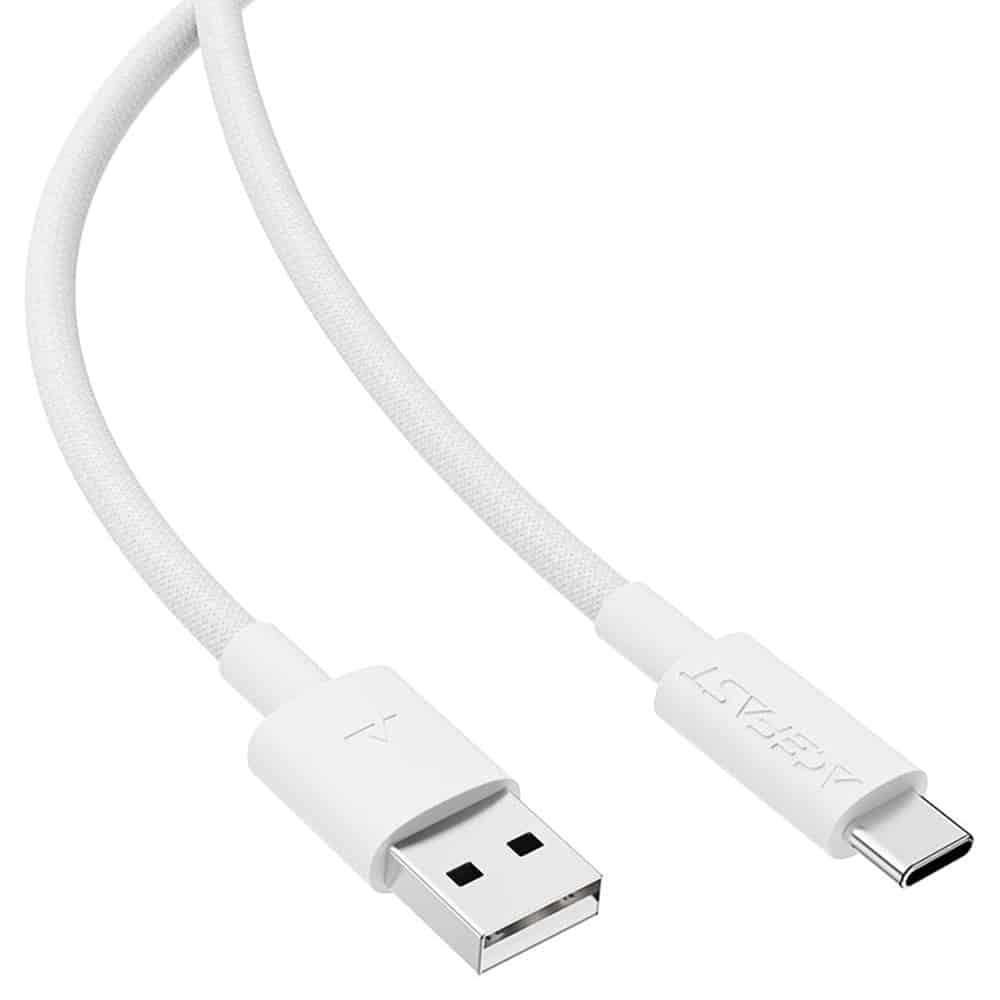 Acefast - Data Καλώδιο (c18-04) - Usb To Type-C, Fast Charging, 3a, Bend-Resistant, Nylon Braid, 1.2m - White 2