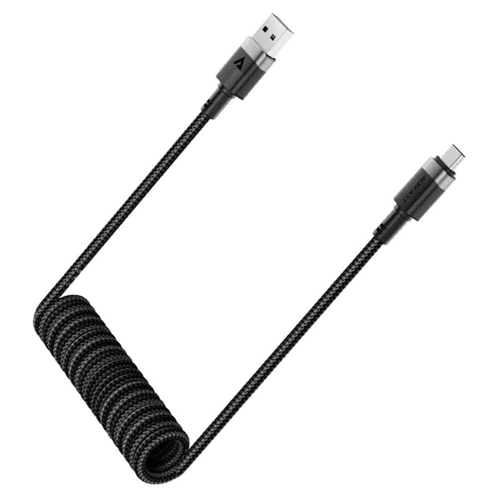 Acefast - Data Καλώδιο (c14-04) - Fast Charging, Usb To Type-C, Spring Design, 3a, Bend-Resistant, 1.2m - Black 2