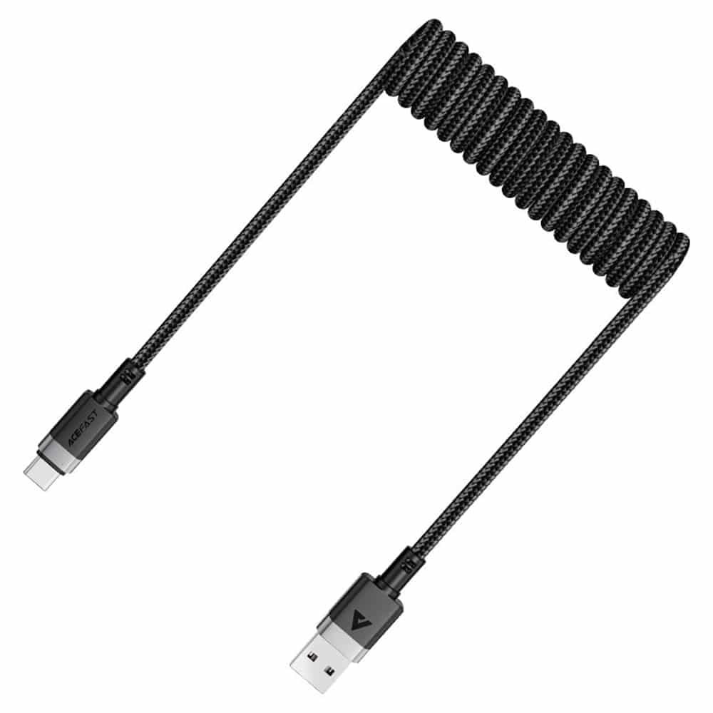 Acefast - Data Καλώδιο (c14-04) - Fast Charging, Usb To Type-C, Spring Design, 3a, Bend-Resistant, 1.2m - Black 4