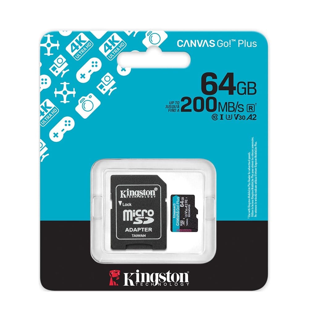 64GB microSDXC CANVAS GO PLUS G4 + ADP 3