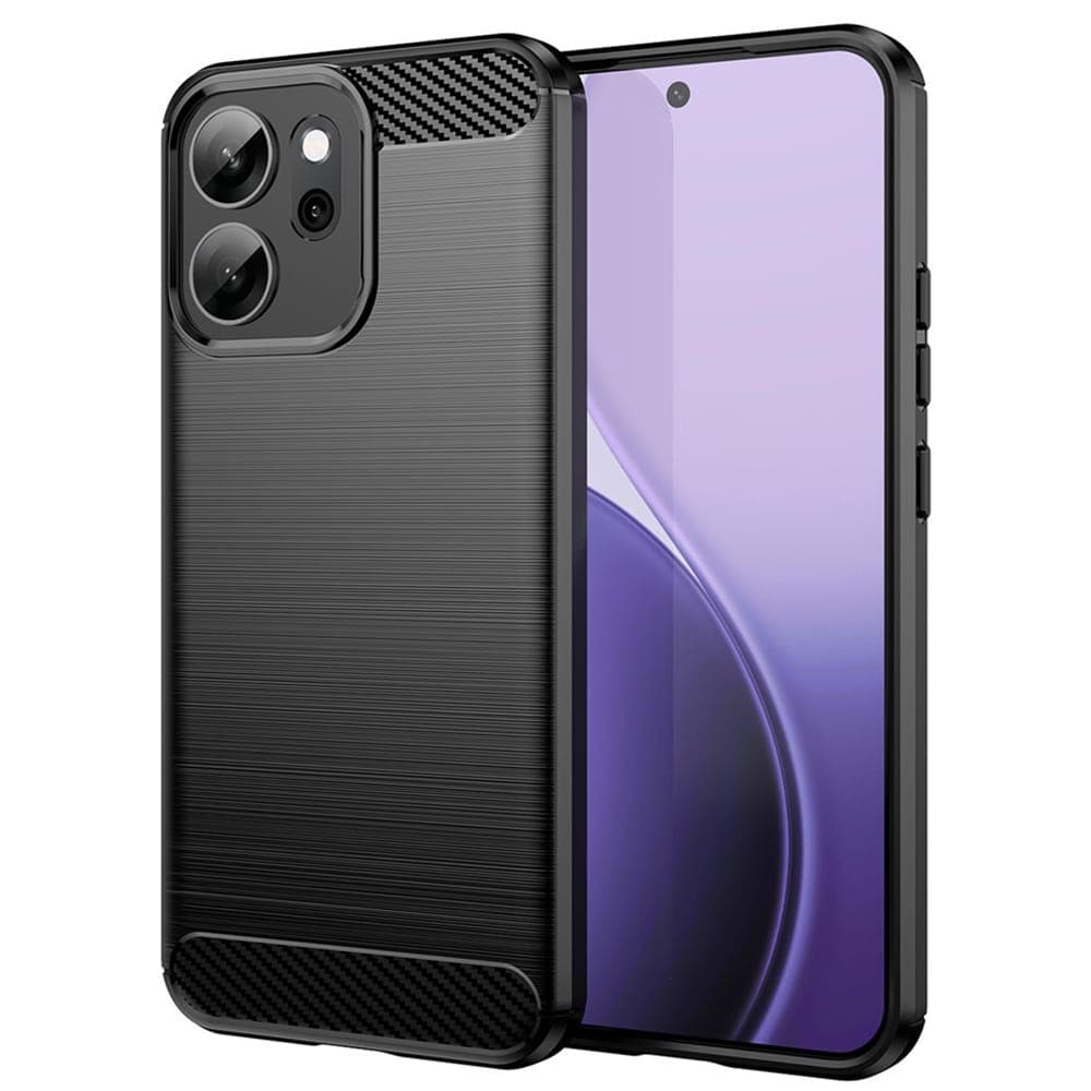 Techsuit Carbon Silicone - θήκη για Oppo Reno - Μαύρο