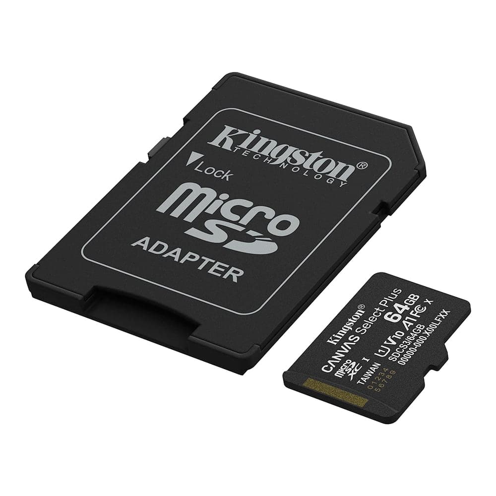 Kingston - Memory Card Canvas Select Plus (sdcs3/128gb) - MicroSDXC With Sd Adapter, 128gb, Class 10, Uhs-I, U1/u3, A1 - Black 2