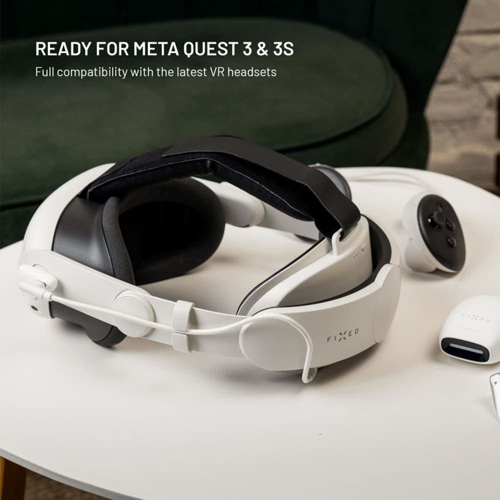 Fixed - Vr Power Headstrap (fixmq-Phs-Wh) - For Meta Quest 3/3s, 6000mah, Adjustable, Led Indicator, Soft Padding - White 6