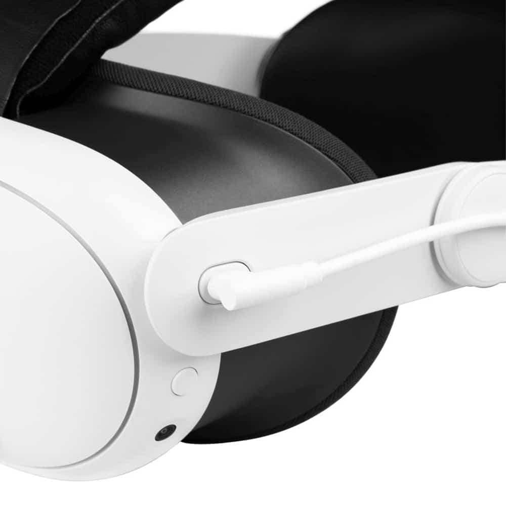 Fixed - Vr Power Headstrap (fixmq-Phs-Wh) - For Meta Quest 3/3s, 6000mah, Adjustable, Led Indicator, Soft Padding - White 3