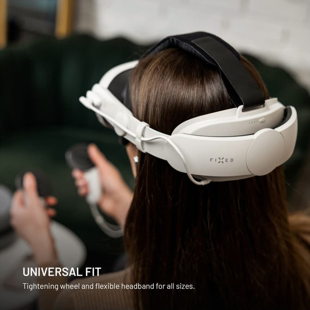 Fixed - Vr Power Headstrap (fixmq-Phs-Wh) - For Meta Quest 3/3s, 6000mah, Adjustable, Led Indicator, Soft Padding - White 7