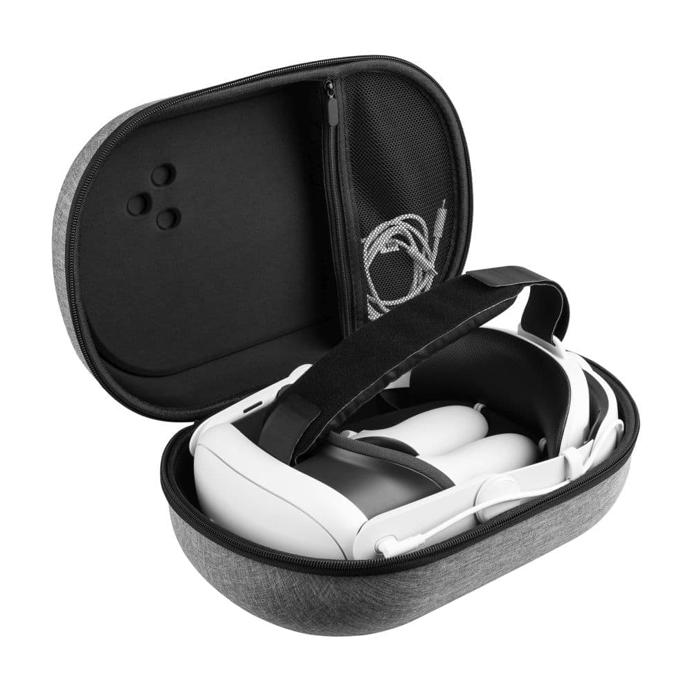 Fixed - Vr Protective Case (fixmq-Pc-Gr) - For Meta Quest 3/3s, Shock Resistant, Safety Strap - Gray 2