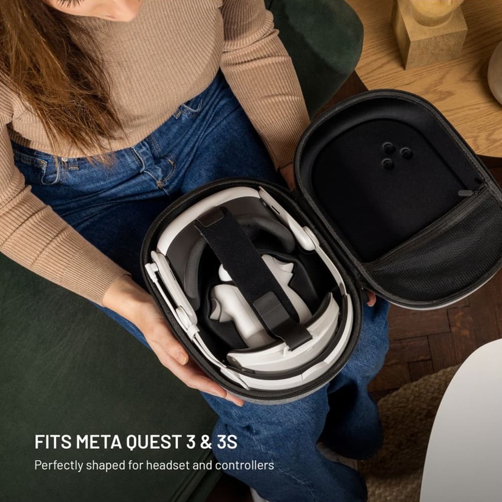 Fixed - Vr Protective Case (fixmq-Pc-Gr) - For Meta Quest 3/3s, Shock Resistant, Safety Strap - Gray 4