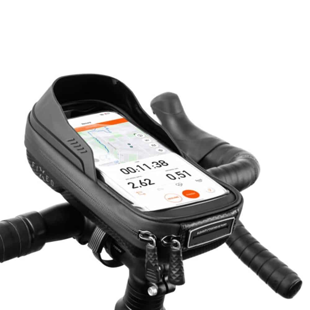 Fixed - Bike Holder Bikee Bag 2 (fixbib2-Bk) - For Bicycle/motocycle, Multi-Compartment, Adjustable, Max. 6.8", - Black 4