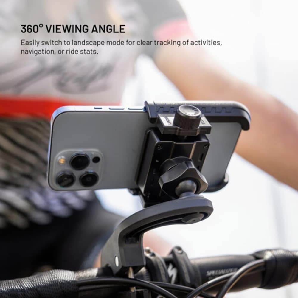 Fixed - Bike Holder Bikee Plus Vista (fixbipv-Bk) - For Bicycle/motocycle, Handlebar Mount, 360° Rotative, Max. 6.8" - Black 6