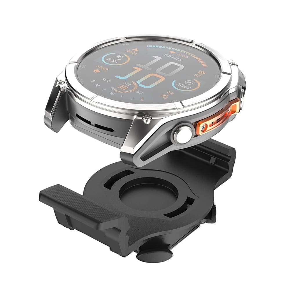 Fixed - Bike Holder Dock (fixdfg-22-Bk) - For Garmin 22mm / Gramin Edge Computer, With Mounting Elastic Bands - Black