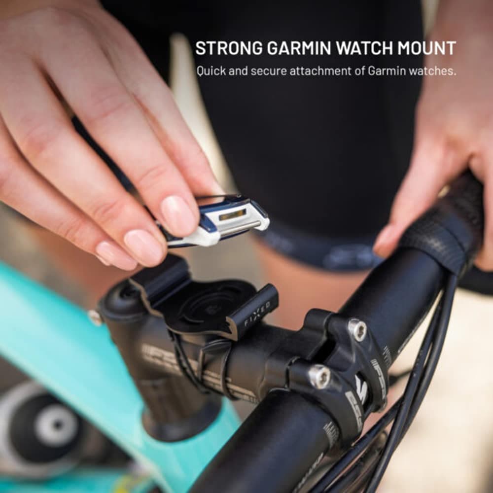 Fixed - Bike Holder Dock (fixdfg-22-Bk) - For Garmin 22mm / Gramin Edge Computer, With Mounting Elastic Bands - Black 5