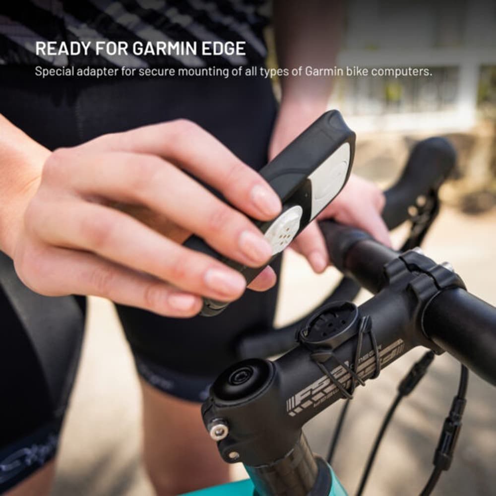 Fixed - Bike Holder Dock (fixdfg-22-Bk) - For Garmin 22mm / Gramin Edge Computer, With Mounting Elastic Bands - Black 4