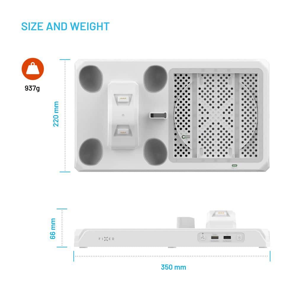 Fixed - Multifunctional Station (fixxb-Mcs-Wh) - For Xbox Series X/s, 12 Boxed Games, Dual Charging Controllers, Led Lightning - White 11
