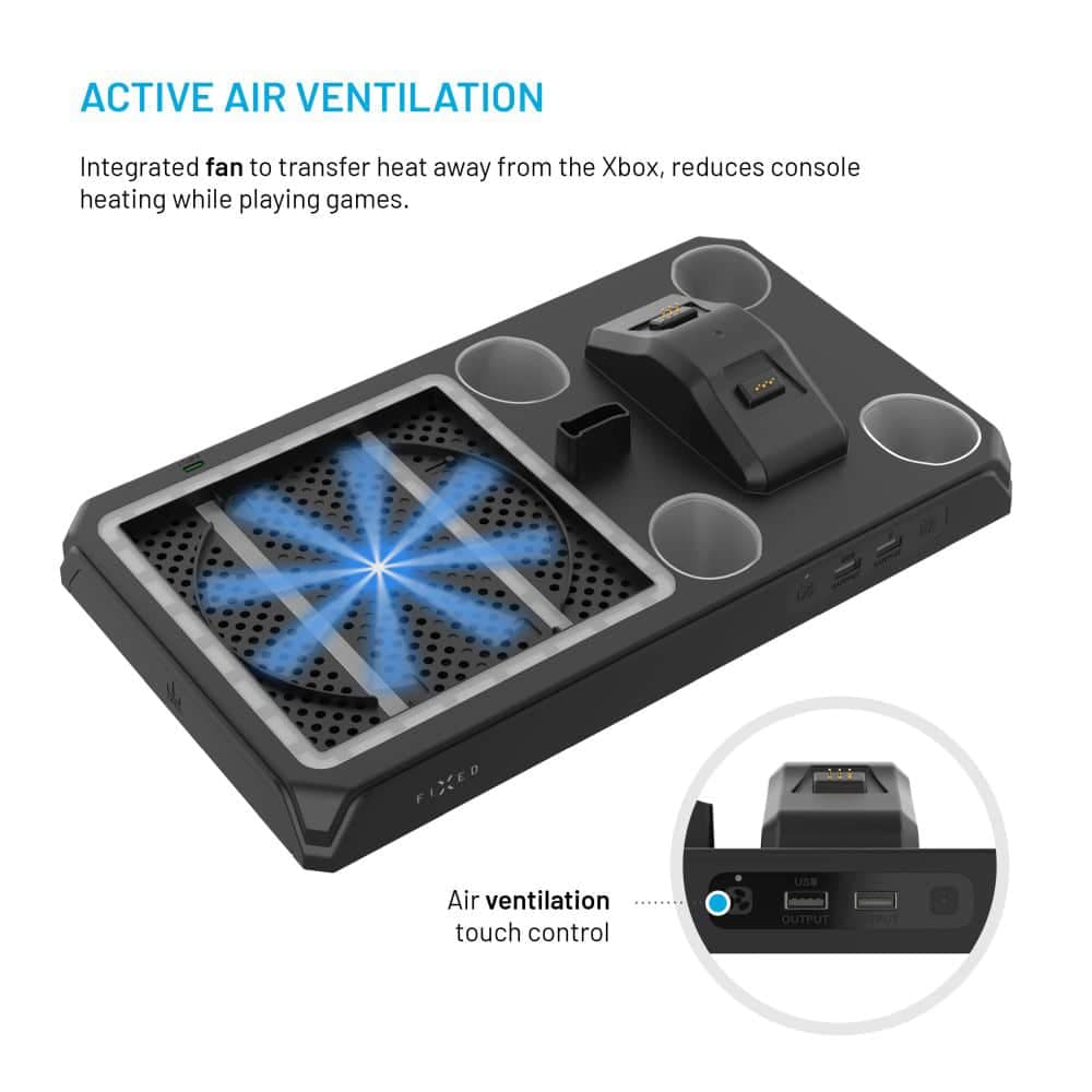 Fixed - Multifunctional Station (fixxb-Mcs-Bk) - For Xbox Series X/s, 12 Boxed Games, Dual Charging Controllers, Led Lightning - Black 5
