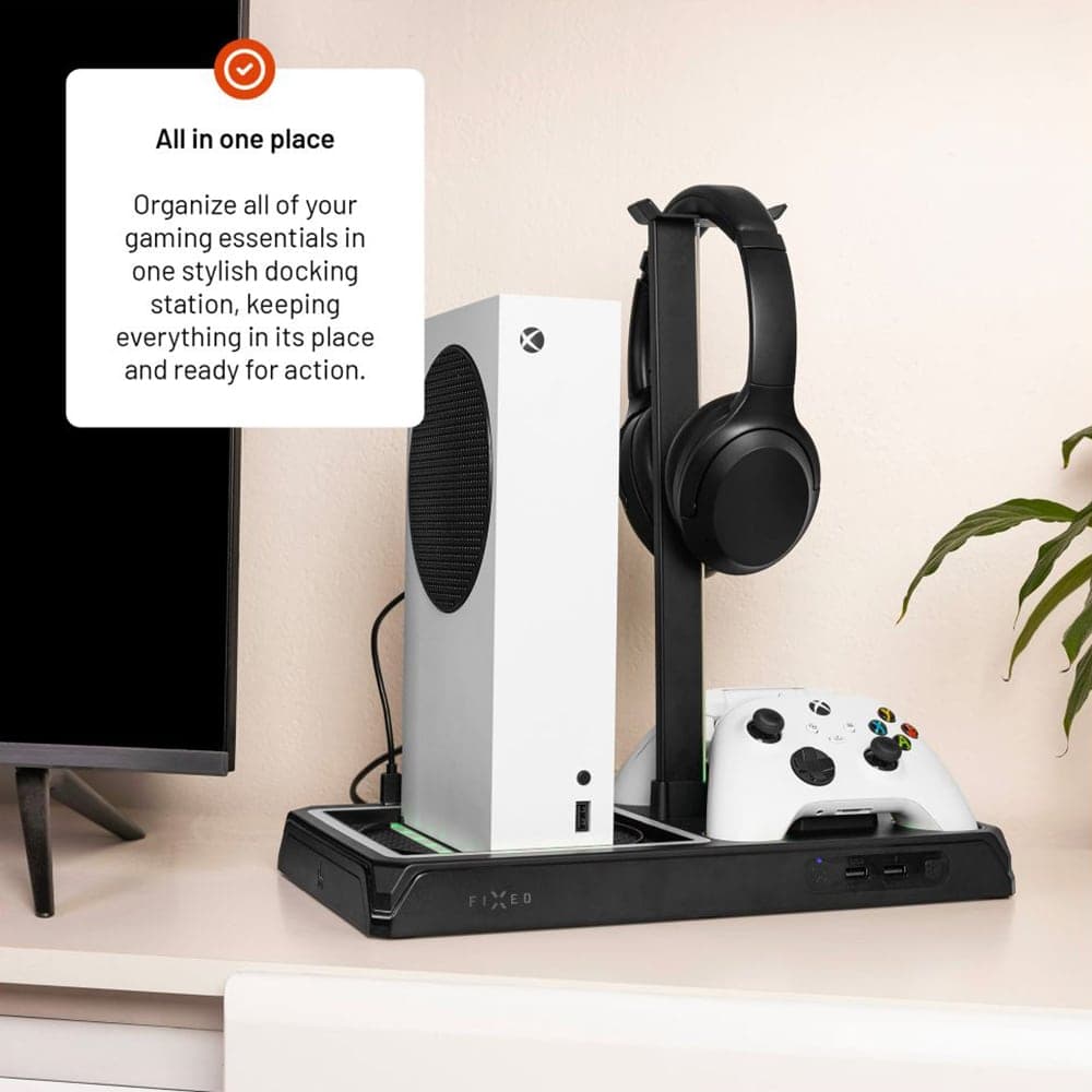 Fixed - Multifunctional Station (fixxb-Mcs-Bk) - For Xbox Series X/s, 12 Boxed Games, Dual Charging Controllers, Led Lightning - Black 8