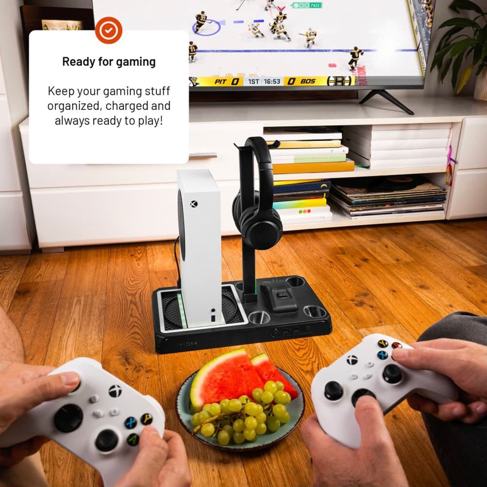 Fixed - Multifunctional Station (fixxb-Mcs-Bk) - For Xbox Series X/s, 12 Boxed Games, Dual Charging Controllers, Led Lightning - Black 9