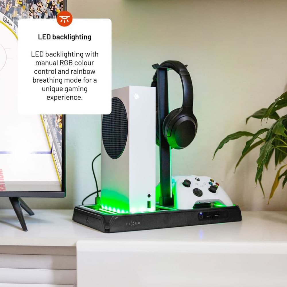 Fixed - Multifunctional Station (fixxb-Mcs-Bk) - For Xbox Series X/s, 12 Boxed Games, Dual Charging Controllers, Led Lightning - Black 10