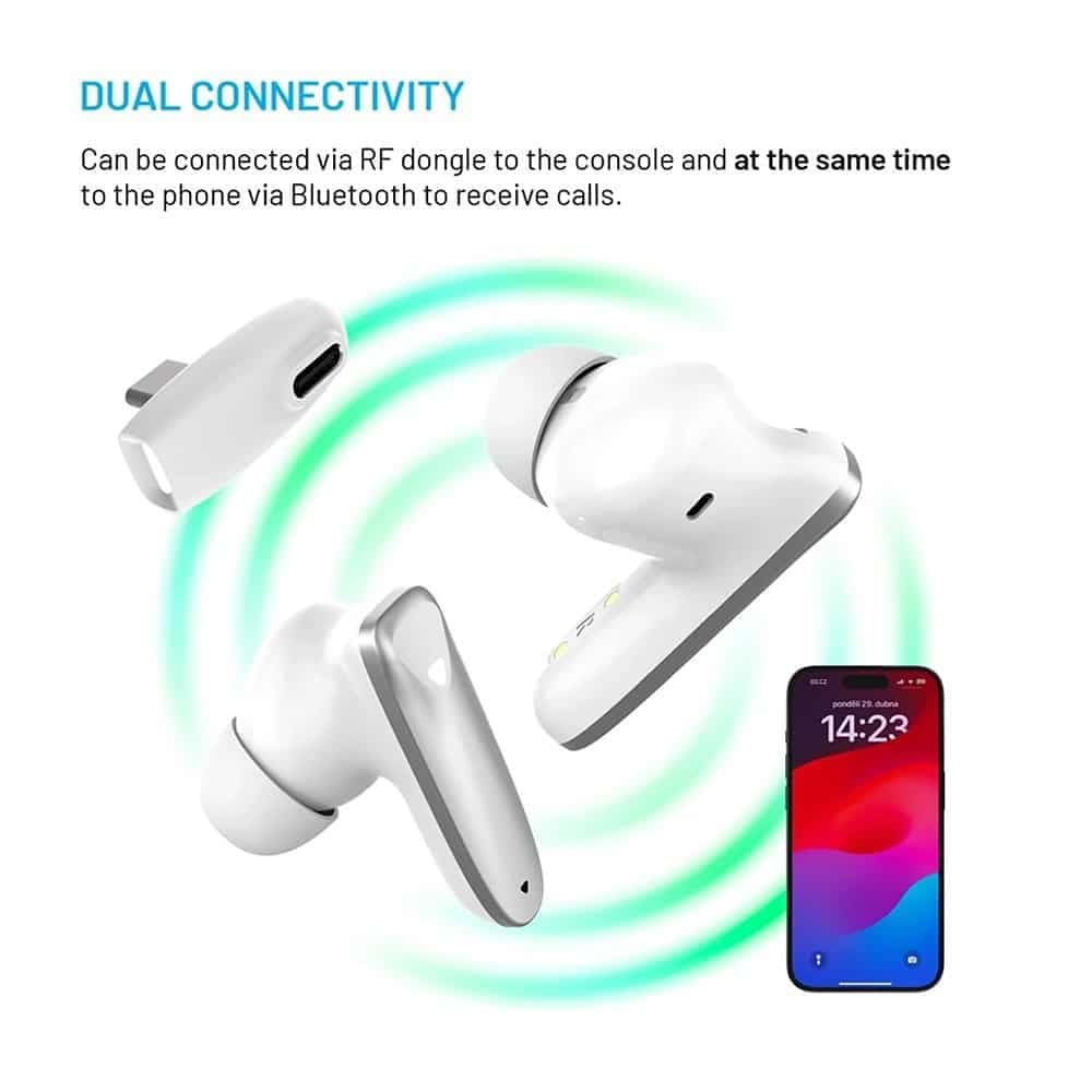 Fixed - Wireless Game Pods (fixpds-G-Wh) - Dual Connectivity, Touch Control, Enc Technology, Ipx4 Waterproof - White 5