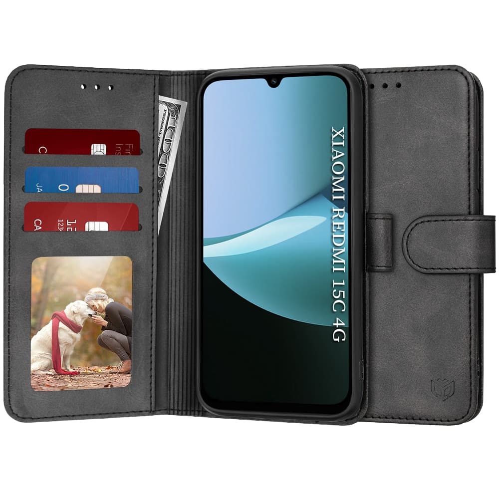 Techsuit Diary Book - θήκη για Xiaomi Redmi 15C - Μαύρο