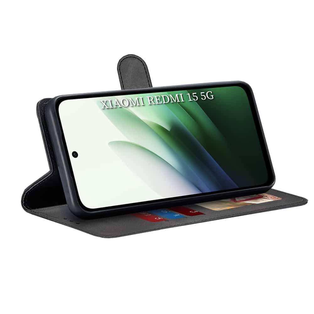 Techsuit Diary Book - θήκη για Xiaomi Redmi 15 / 15C 4G - Μαύρο 2