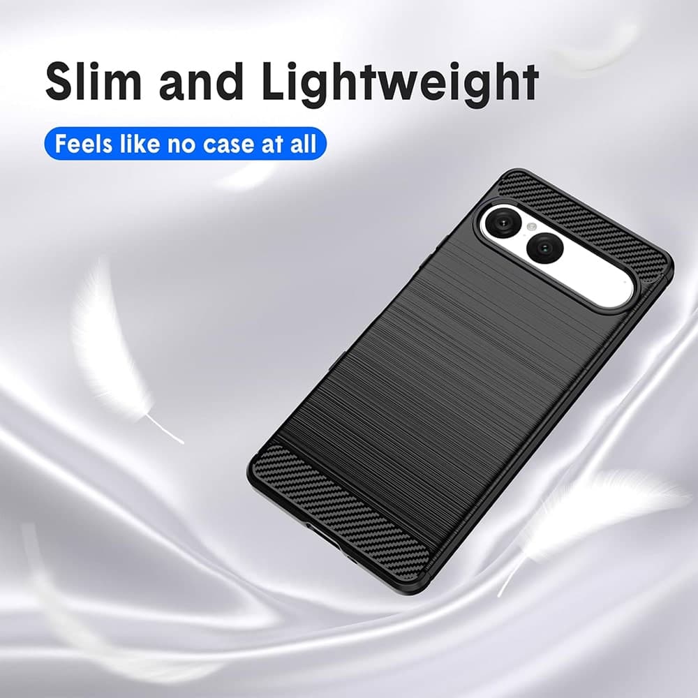 Techsuit Carbon Silicone - θήκη για Sony Xperia 10 VII - Μαύρο 4