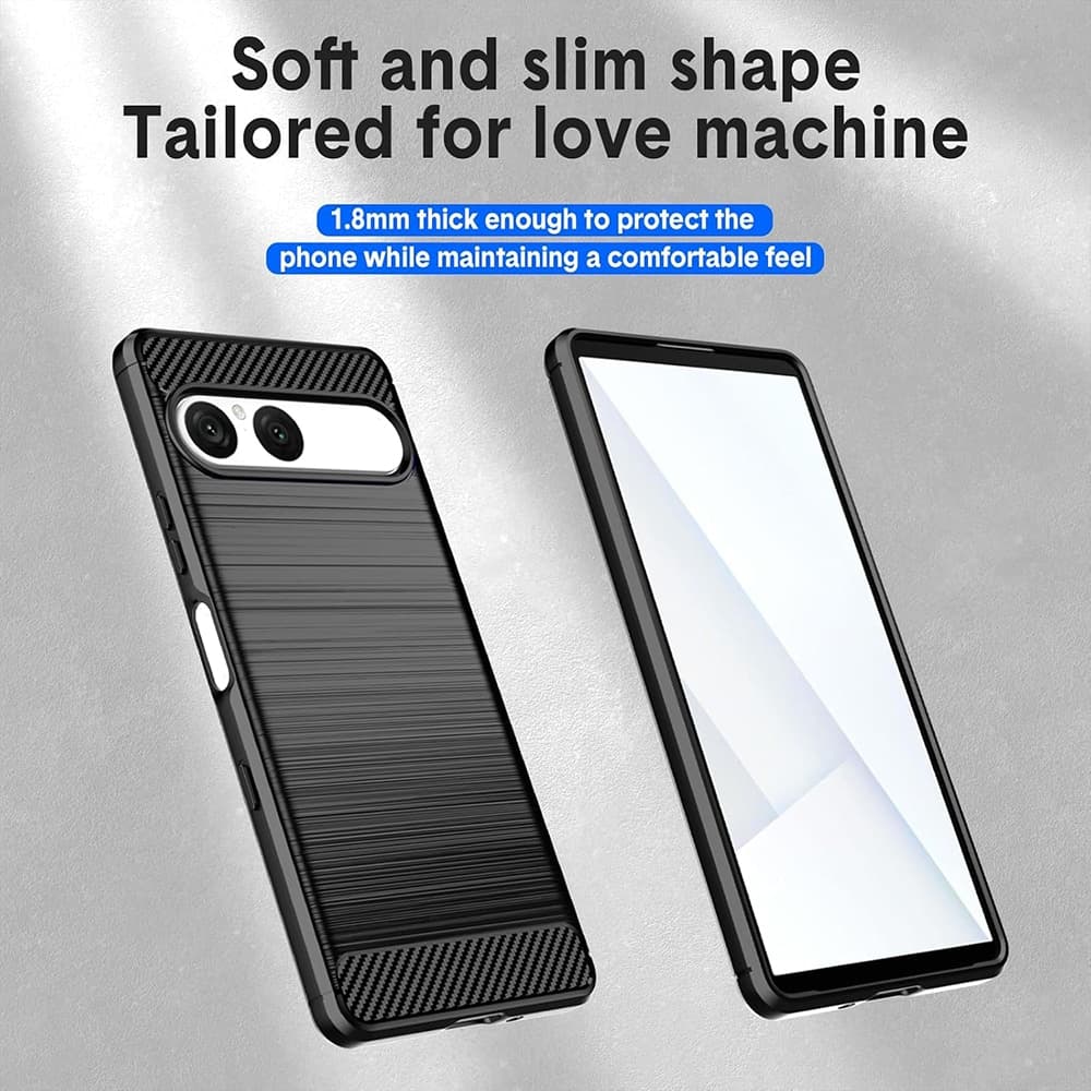 Techsuit Carbon Silicone - θήκη για Sony Xperia 10 VII - Μαύρο 3