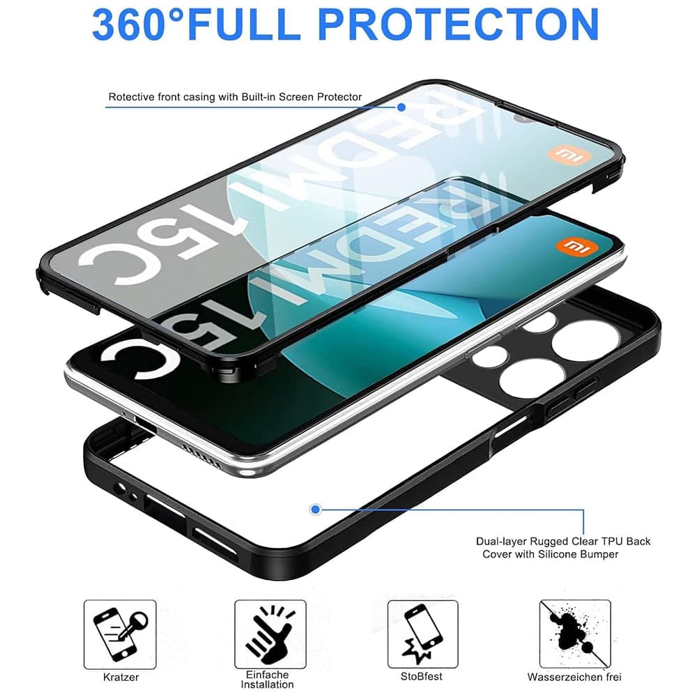 Techsuit ColorVerse 360 Series - θήκη για Xiaomi Redmi 15C / 4G 5G - Διάφανο 4