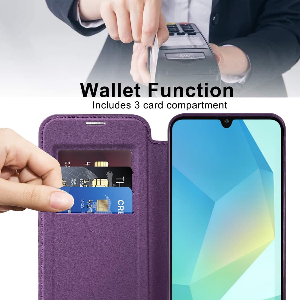 Techsuit SmartMag Book - θήκη για Samsung Galaxy A17 5G - Μωβ 2