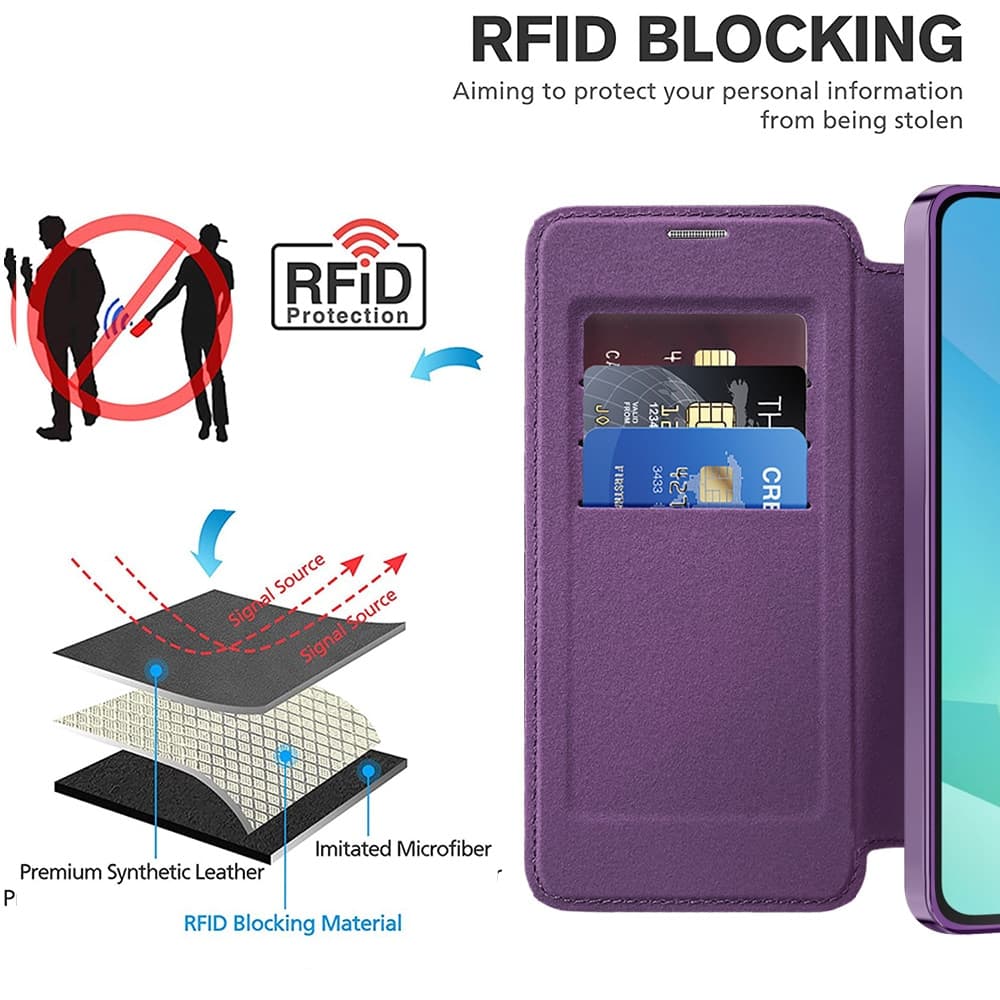 Techsuit SmartMag Book - θήκη για Samsung Galaxy A17 5G - Μωβ 3
