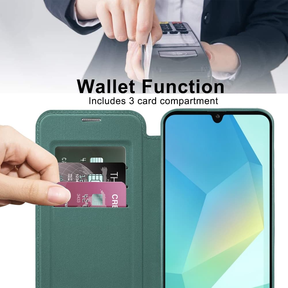 Techsuit SmartMag Book - θήκη για Samsung Galaxy A17 5G - Πράσινο 2