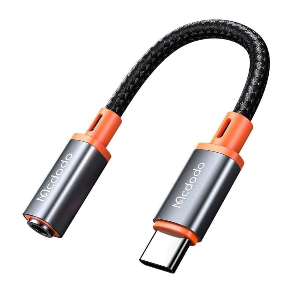 Mcdodo - Audio Adapter (ca-7561) - Type-C Male To Jack 3.5mm Female, Nylon Braided, 0.11m - Black 2