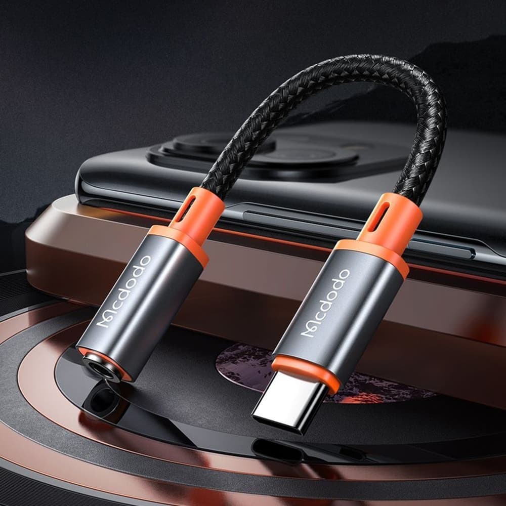 Mcdodo - Audio Adapter (ca-7561) - Type-C Male To Jack 3.5mm Female, Nylon Braided, 0.11m - Black 5
