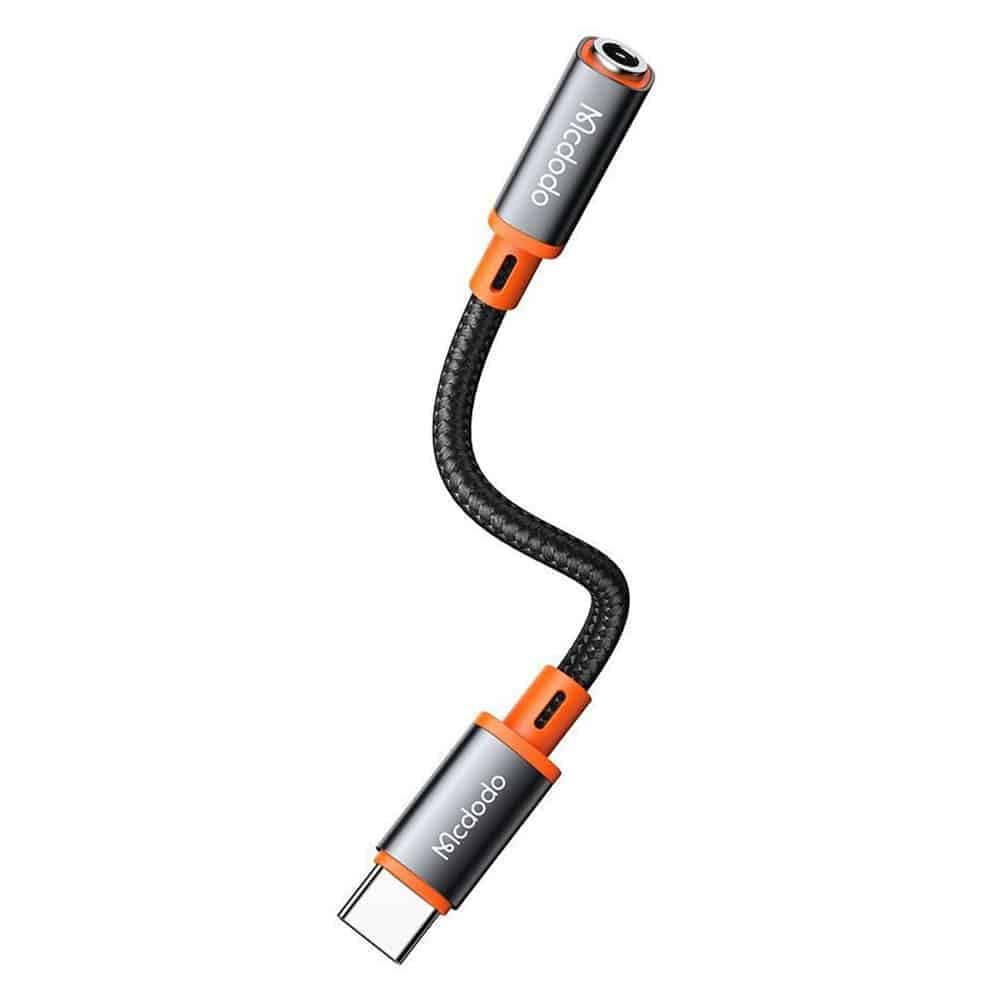 Mcdodo - Audio Adapter (ca-7561) - Type-C Male To Jack 3.5mm Female, Nylon Braided, 0.11m - Black 3