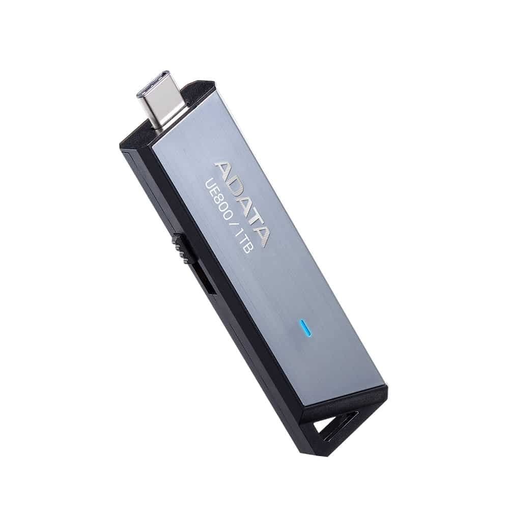 Adata - Memory Stick Ue800 (aeli-Ue800-256g-Csg) - Type-C (usb 10gbps), 256gb, Up To 1,000/950mb/s, Metal Texture - Silver 4