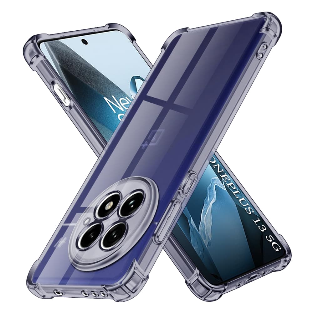 Techsuit Shockproof Clear Silicone - θήκη για Oneplus 13 - Μαύρο